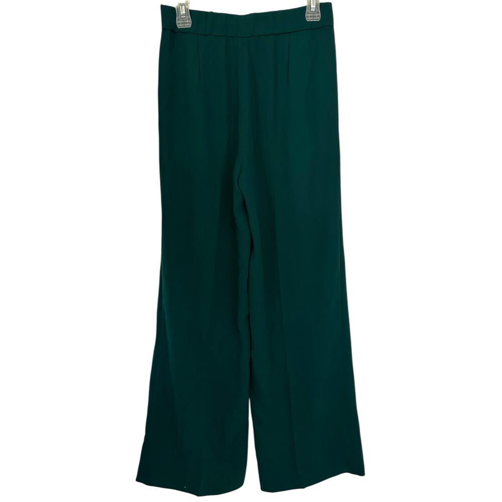 J. Crew Wide Leg Pleated Pant in Matte Crepe Emerald Green H2815 Size 2 - Picture 7 of 12
